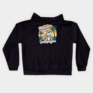 Galapagos marine iguana always enjoy summer Kids Hoodie